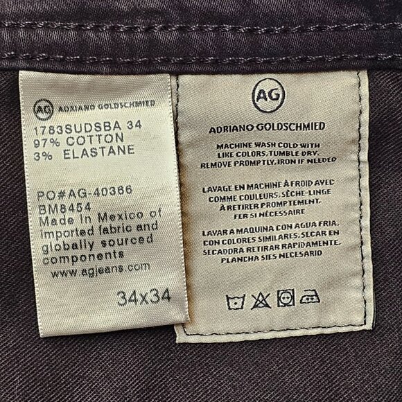 AG Adriano Goldschmied Tellis Modern Slim Pants 34/34 - Picture 5 of 8